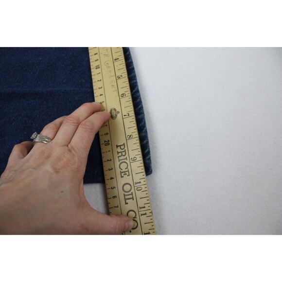 VTG Y2K Rave 4 Real Midrise Dark Wash Flair Wide Leg Jeans‎ Sz 5 purple - Picture 13 of 14